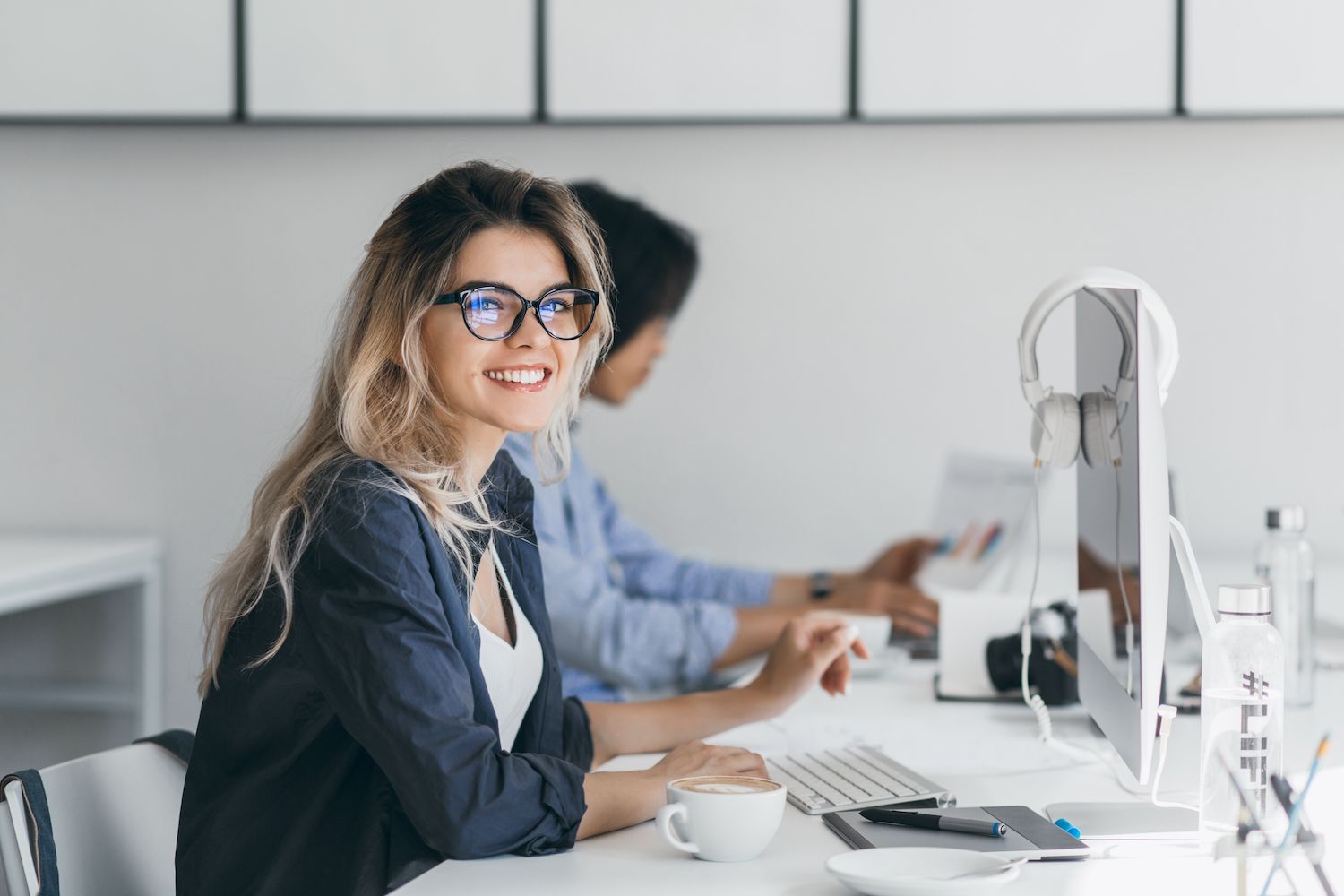 Digital publisher staring at website backend