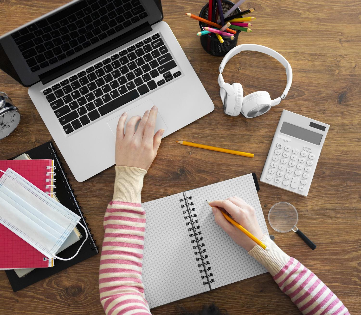 Portrait of a woman analyzing a business report
